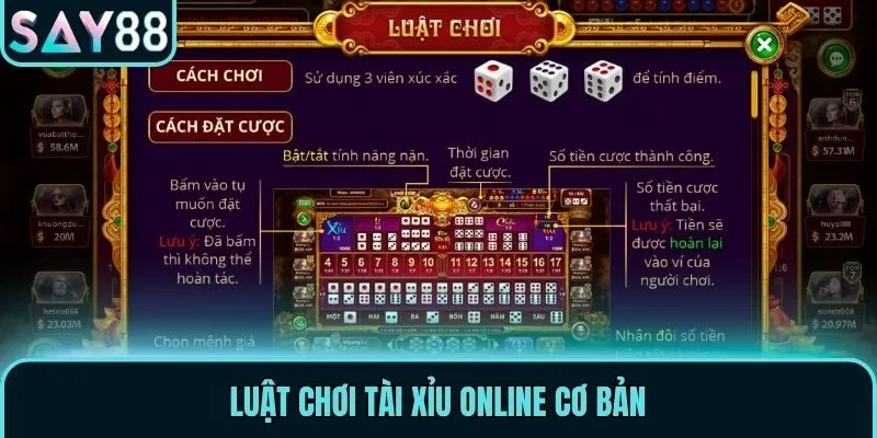 Luật chơi Tài Xỉu online cơ bản